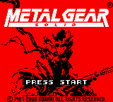 Metal Gear Solid title screen for GameBoy Color